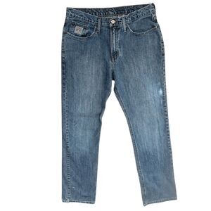 Cinch Silver Label  Jeans 33X34 Slim Straight Western Gorpcore Y2K Rigid Denim